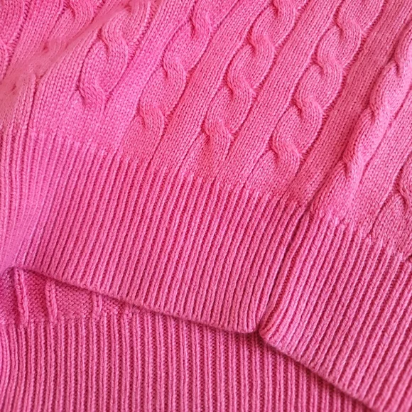 GAP Pink Cable Knit Sweater, Size S - Picture 6 of 9